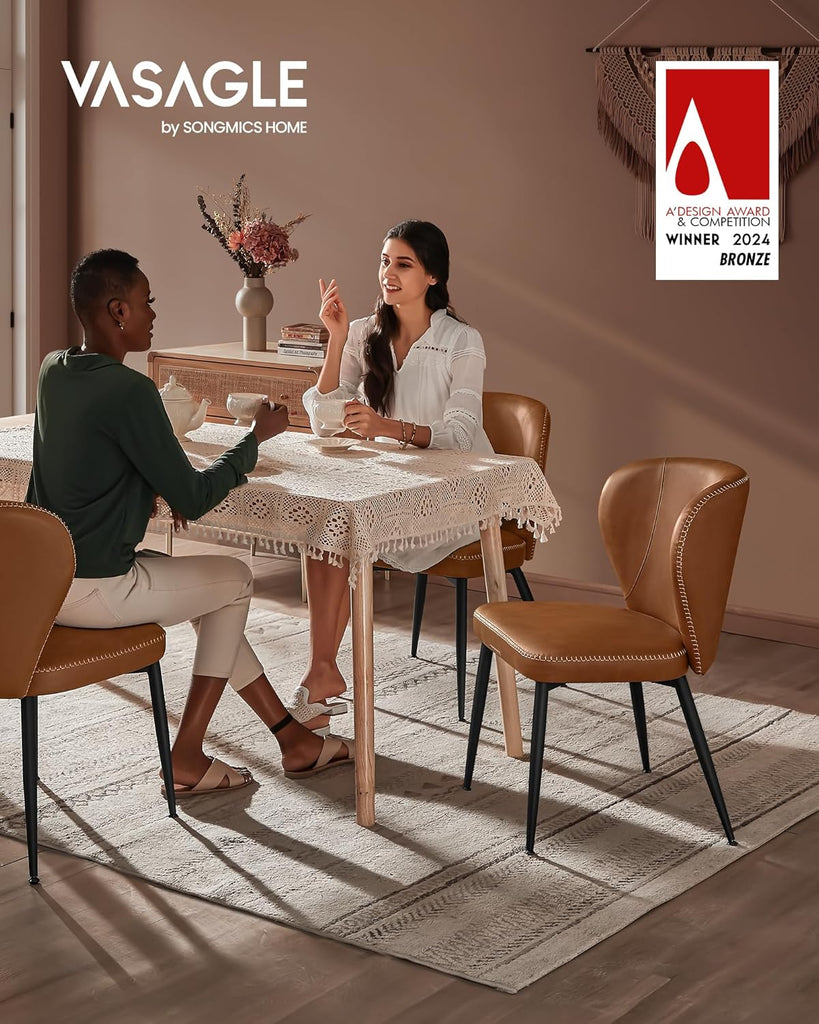Dining Chairs Set of 2, Upholstered Kitchen Chairs with Comfortable Seat