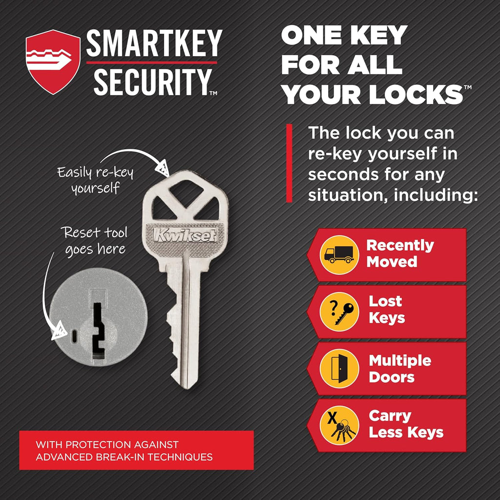 San Clemente Front Door Lock Handle and Deadbolt Set, Entry Handleset Exterior with Interior Reversible Lever - Door Handleset