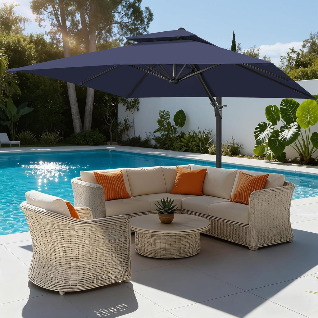 10x10 FT Square Cantilever Patio Umbrella