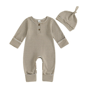 Newborn Baby Boy Romper Coming Home Outfit Infant Long Sleeve One Piece Jumpsuit Fall Winter Clothes (Long Sleeve