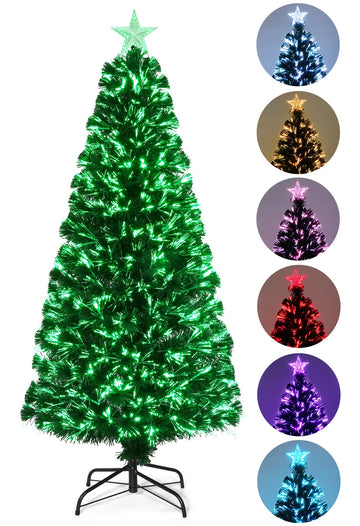 5FT Fiber Optic Christmas Tree with Top Star