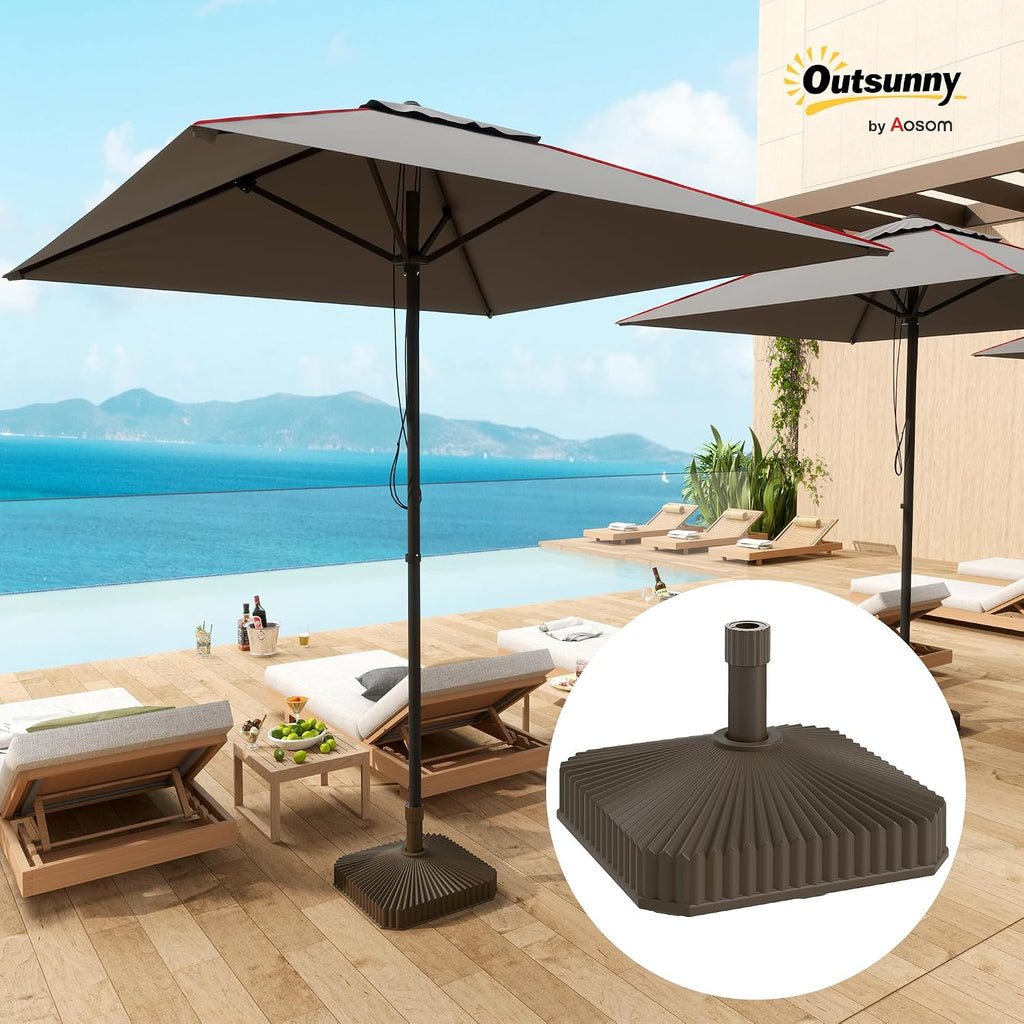 Square Patio Umbrella Base Holder, Heavy Duty Outdoor Umbrella Stand Base