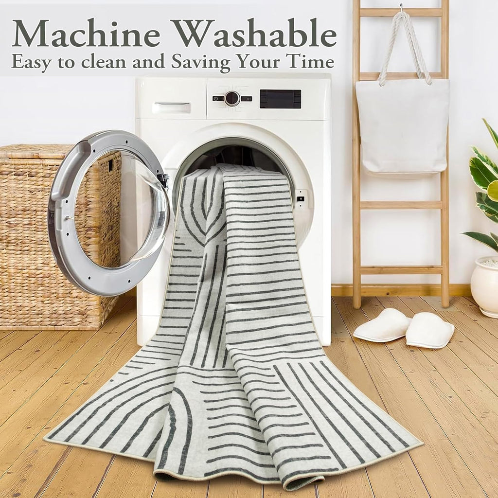 Abstract Washable Area Rug, Rug