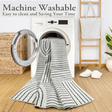 Lahome Abstract Washable Area Rug, 5x7 Rug for Bedroom Non-Slip Soft Living Room Rug