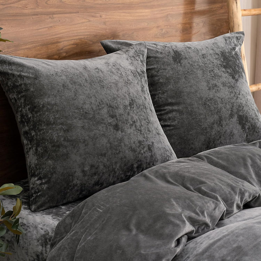 Truly Velvet Euro Sham, 26"x 26",No Insert, 2 Pack Color Gradient Euro Throw Pillow Covers, Ultra Soft Cozy Pillow