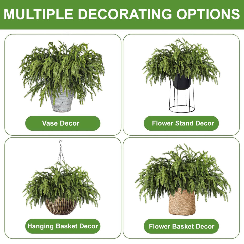 30 Pcs Pine Branches - 18 Inch Artificial Green Pine Stem