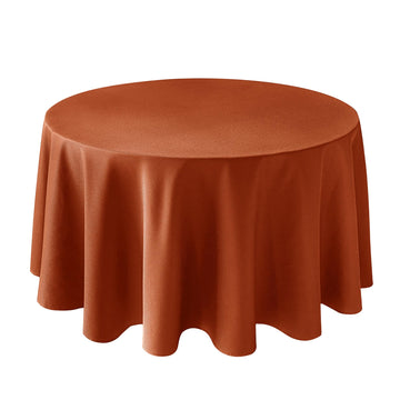 Fall Round Tablecloth 70"-Thanksgiving Autumn Fabric Textured Table Cloths