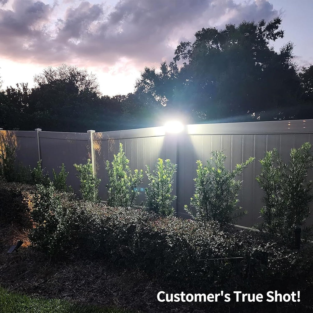 Solar Outdoor Lights, Motion Sensor with Dual Sensors Waterproof | Solar Flood Lights 270°Wide Angle for Outside with