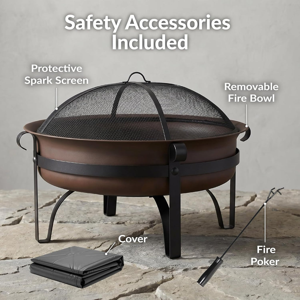 Cauldron Wood-Burning Outdoor Fire Pit