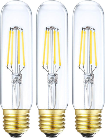 Dimmable Edison Led Tubular Bulb T10,4W Vintage Led Filament Light Bulb 40W Incandescent Bulb Equivalent, 4000K