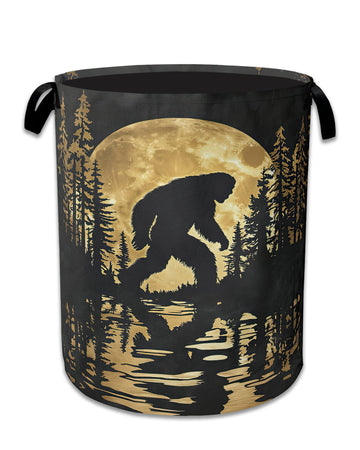 Big foot Laundry Basket,Oxford Cloth Forest Moon Laundry Hamper With Handle Foldable Portable Clothes Storage Basket