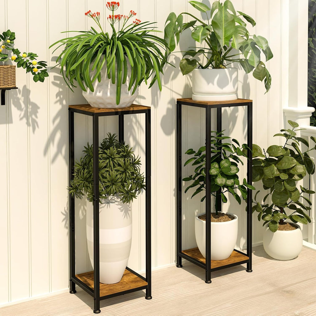 Plant Stand Indoor, 41'' Extra Tall Wood Plant Stands Heavy Duty Pedestal Stand for Indoor Outdoor, Modern Corner