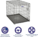 42-Inch iCrate for Large Breeds, 71-90 lbs, Single Door Folding Dog Crate with Divider Panel