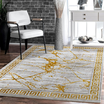 Area Rugs Marble Cream Gold Carpet Modern Abstract Rug Living Room Dining Bedroom Rug