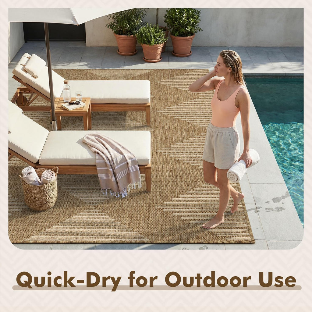 Outdoor Rug Carpet Patio Rug 5x7 ft Polypropylene Indoor Outdoor Rugs