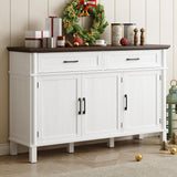 55 Inch Buffet Cabinet with Storage, Farmhouse Sideboard Buffet w/2 Drawers and 3 Doors