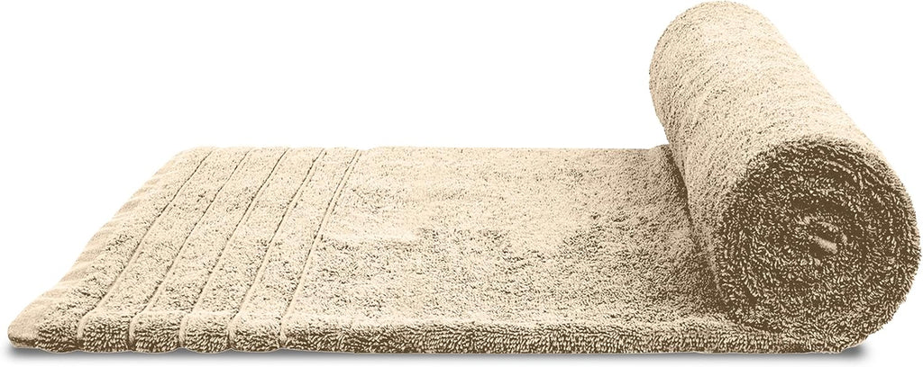 2 Piece Extra Large Bath Sheets 35 x 70 Inches, Beige | 100% Cotton, Larger & Lighter Weight, Quicker to Dry, Super