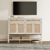Rattan Sideboard Buffet Cabinet with Storage