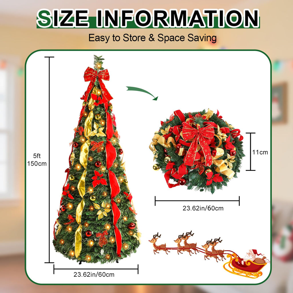 5FT Pop Up, Full Shape, Remote, Dual Color Lights