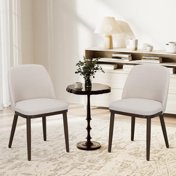 Upholstered Dining Chairs Set of 2, Modern Kitchen Chairs with Back