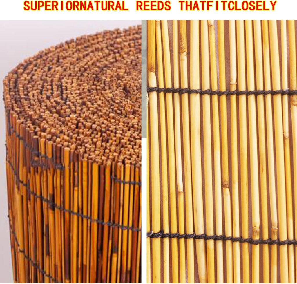 Bamboo Blinds, Outdoor Roller Blinds, Outside Window Shades, Natural Woven, for Offices, Exhibition Halls