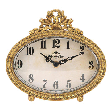 Vintage Table Top Clock, Silent Small Shelf Desk Clock Battery Operated Rustic Design, Home Decor, Bedside, Gift