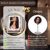 15" x13" Vanity Mirror with Lights, LED Makeup Mirror with Lights,10X Magnification Vanity Mirror with 360°Rotation, 3