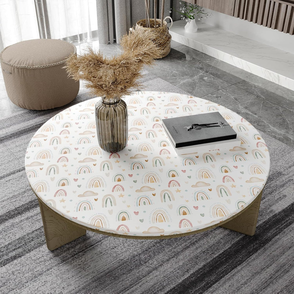 17.7"x236" Boho Wallpaper Peel and Stick Rainbow Wallpaper Kids Rainbow Cloud Heart Star Vinyl Roll Removable Self