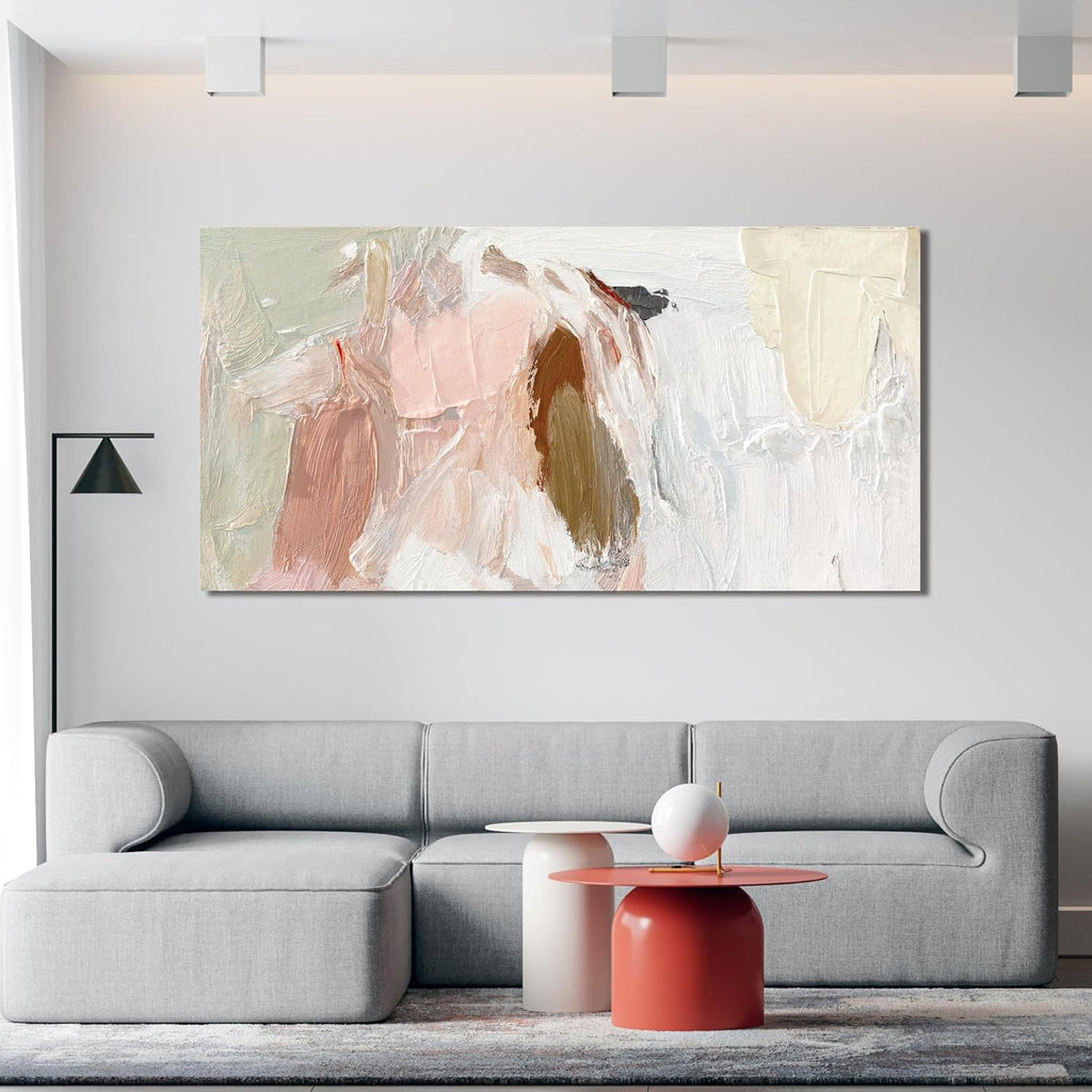 Canvas Wall Art Decor Large Wall Art Pictures Pink and White Wall Art Decor Abstract Art Work Wall Decoration