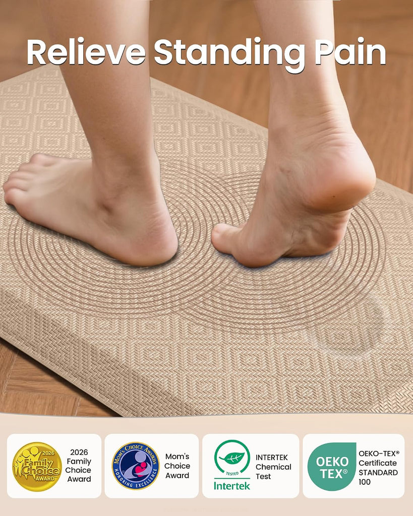 Kitchen Mats for Floor, 1/2 inch Thick, 20x32 Anti Fatigue Cushioned Mat,Kitchen Rugs,Waterproof,Comfort Ergonomic