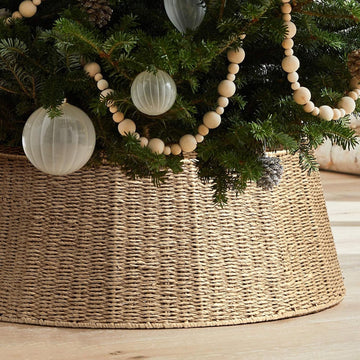 Christmas Tree Collar- 26",Christmas Tree Base Christmas Tree Basket Collar,for Covering Tree Stand (Burlywood, 26 in)