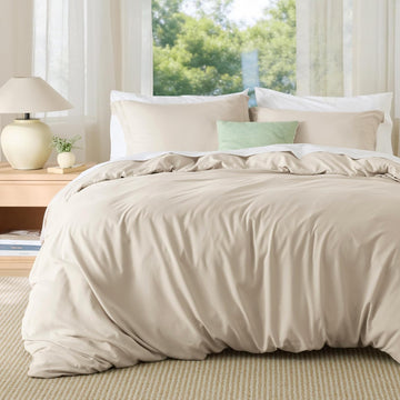 Duvet Cover - Soft Double Brushed Bedding Set for Kids & Adults, Zipper Closure, 3 Pieces, Includes 1 Duvet