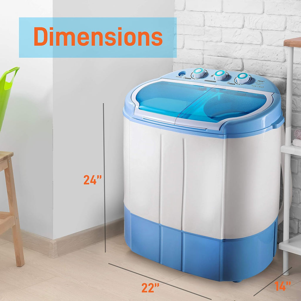 Portable Washing Machine - Twin Tub 11Lbs Capacity, Compact Mini Laundry Washer (7.7 Lbs) & Spinner (3.3 Lbs) with Timer Control - Perfect for Home, Apartment, Camping, RVs and Dorms (Grey)