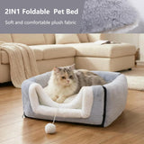 Cat Bed for Indoor Cats，Foldable cat cave，Anti-Slip & Water-Resistant Bottom，cat Houses for Indoor Cats or Small Dogs