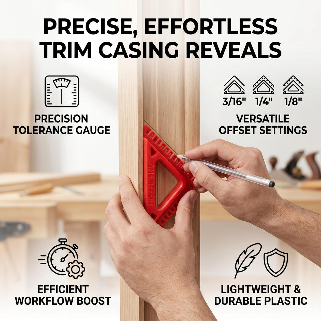 Door Window Casing Reveal Tools, 2PCS 3/16 Inch 1/4 Inch Plastic
