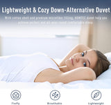 Duvet Insert Cotton Comforter King White Down Alternative Fill Duvet Insert 100% Cotton Shell Quilte
