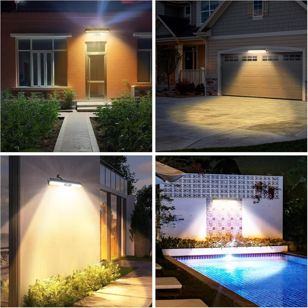 Clip On Solar Motion Lights Outdoor 36 LEDs Portable Fence Light(2 Pack) | Warm Yellow,3 Modes