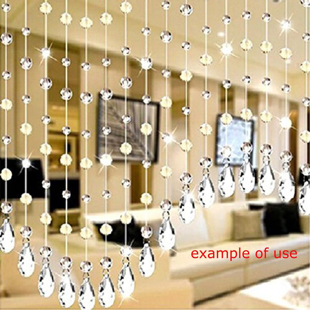 Pack of 12 Clear Crystal Chandelier Prisms Pendants Glass Pendants Beads (6pcs Teardrop + 6 pcs Maple Leaf Crystal