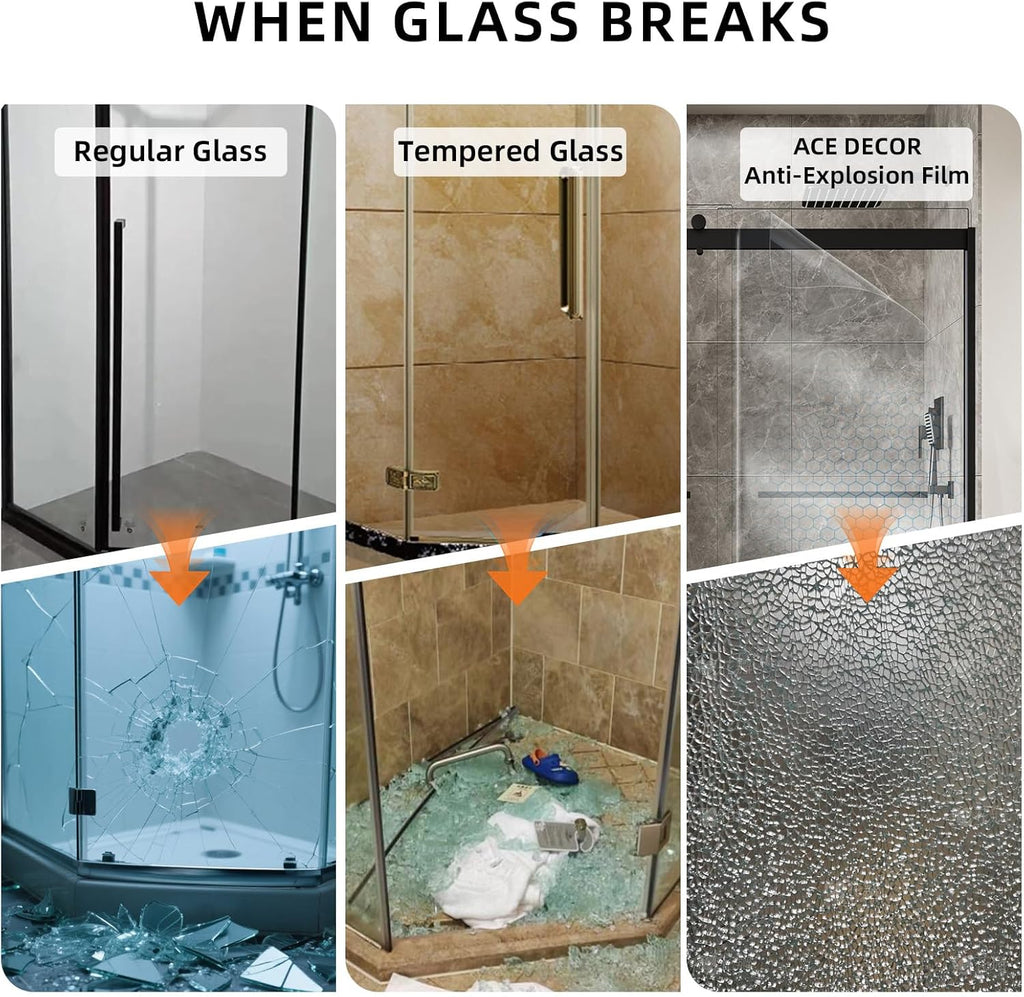 56-60" W x 74" H Frameless Shower Door with Double Tracks