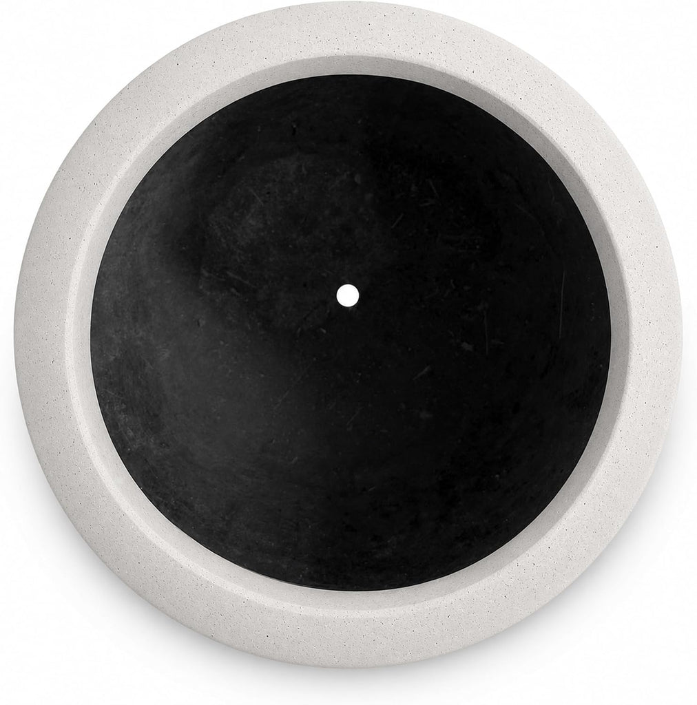Set of 3 Round Cylinder Polystone Indoor/Outdoor Planters, White
