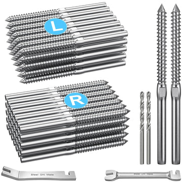 Cable Railing Hardware 1/8" T316 Swage Lag Screws for Wood Post 100Pack