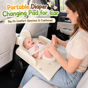 Portable Baby Smart Changing Pad for Car, Cute Bear Travel Diaper Changer