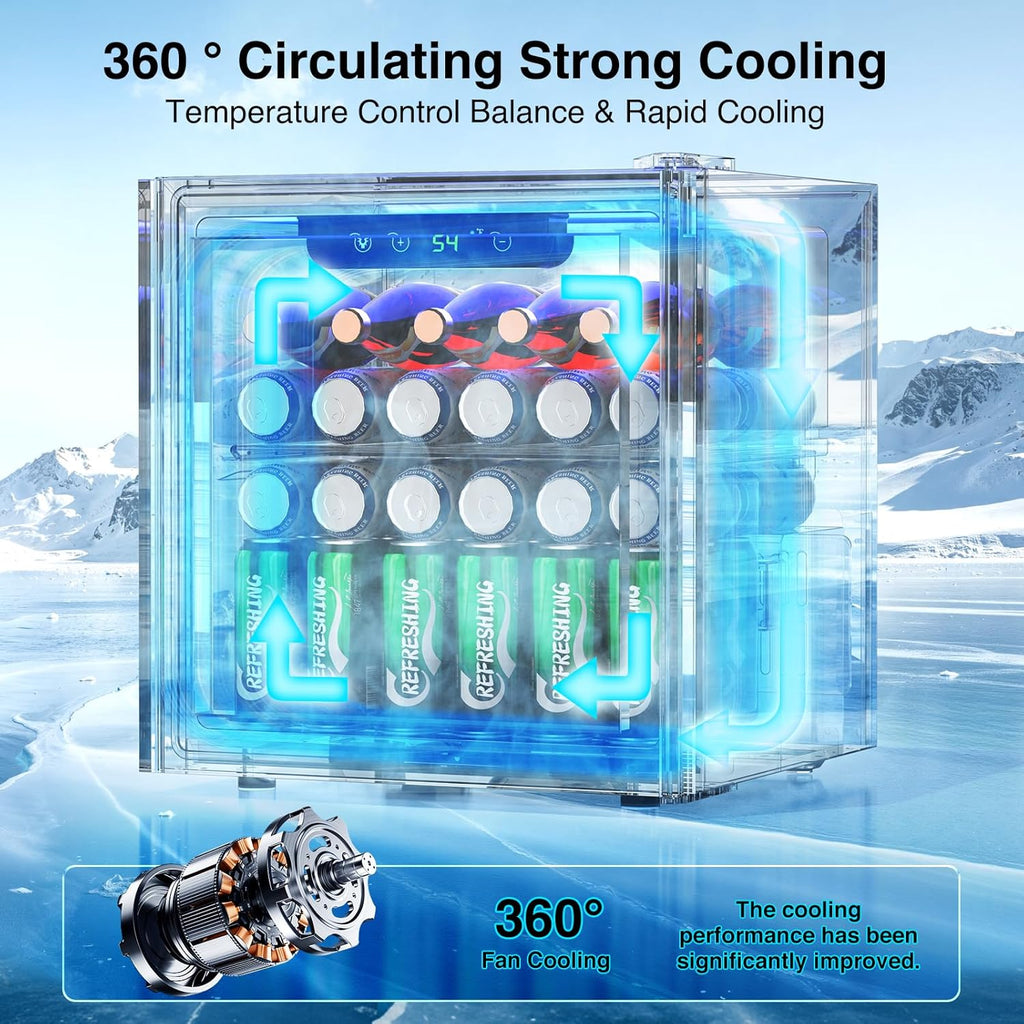 Mini Refrigerator Cooler 36L Beverage Fridge for 12 Bottle 50 Can,1.3 Cu.Ft Drin