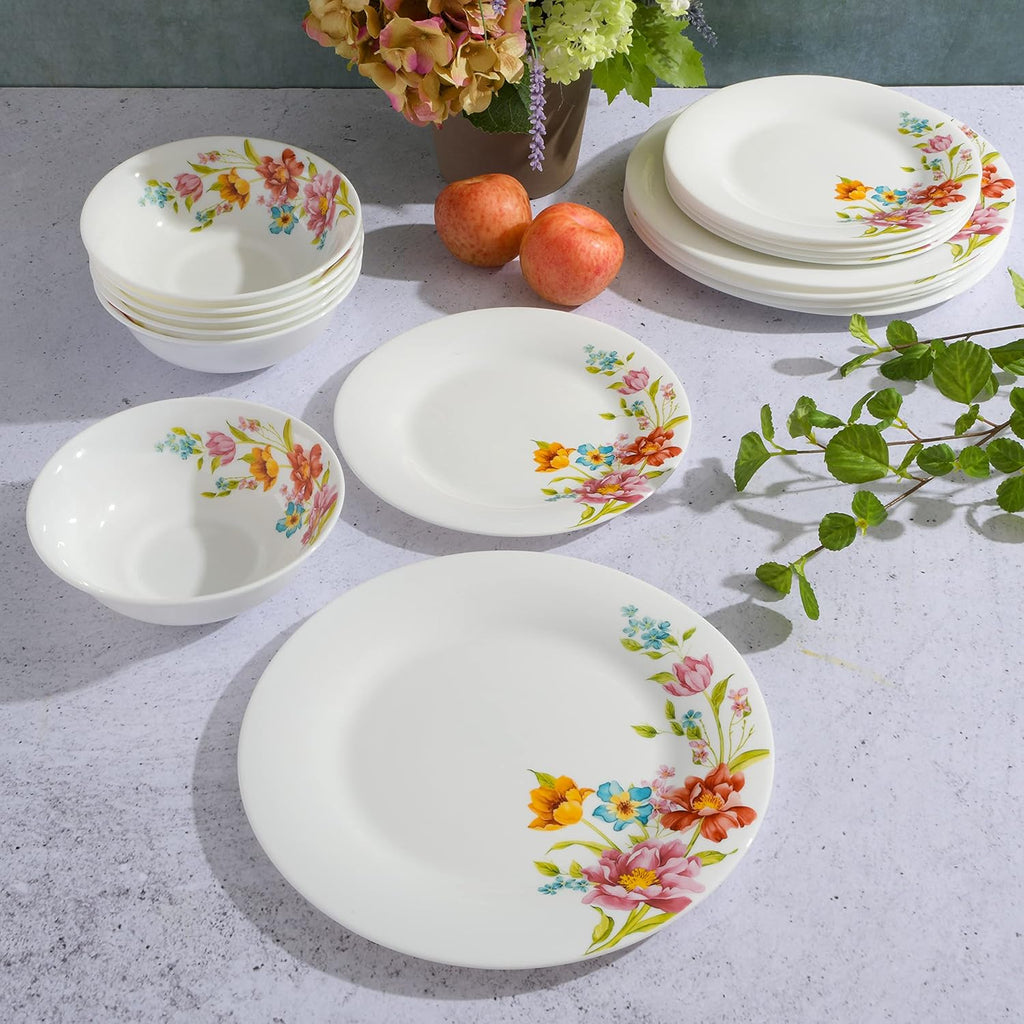Ultra Break and Chip Resistant 18-Piece Round Dinnerware Set, Service for 6