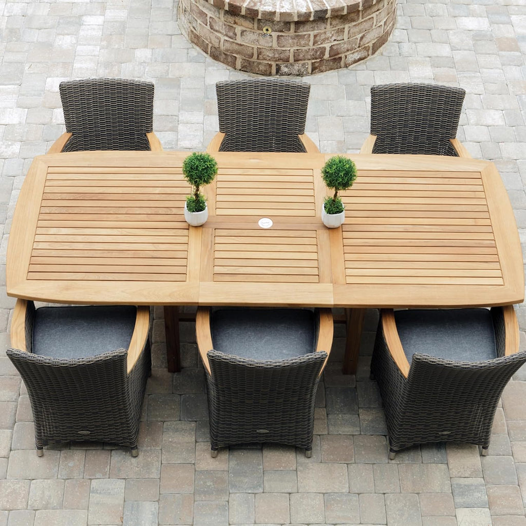 Rectangular Family Expansion Teak Table, 72/96-Inch