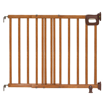 The Stairway 48W Series, 30'-48' Wide, 32" Tall, Baby Gate for Stairs with Door, Wood Safety Gate for Doorways and