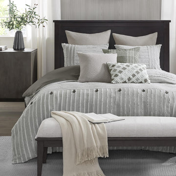 Park Farmhouse Cotton Comforter Set with Removable Cover, 8pc