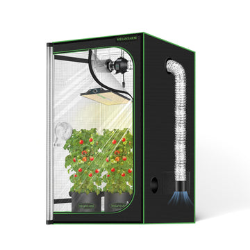 2x2 Grow Tent, 24"x24"x32" Double Transparent Viewing Door Indoor Grow Tent, Growing Tent with High Reflective Mylar
