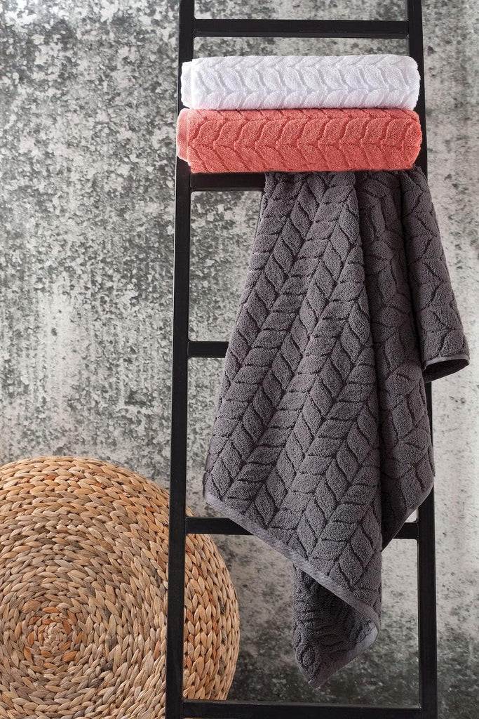 Certified Organic Turkish Cotton Bath Towels, Luxury Jacquard Absorbent, Ultra Soft-Plush Organic Towel Set