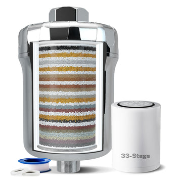 SF1S 33-Stage Universal Shower Head Filter for Hard Water, Chrome